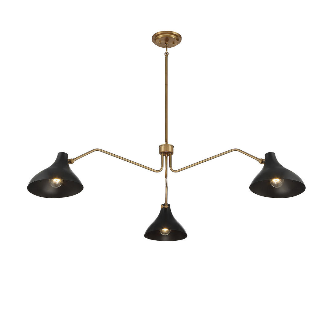 3-Light Angled Arm Pendant