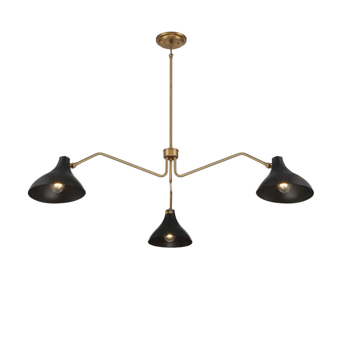 3-Light Angled Arm Pendant