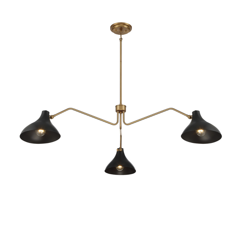 3-Light Angled Arm Pendant