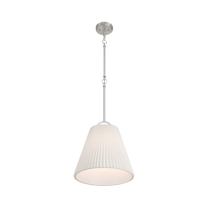 1-Light Knife Pleat Pendant