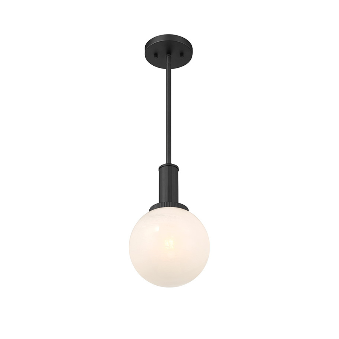 1-Light Strie Globe Pendant