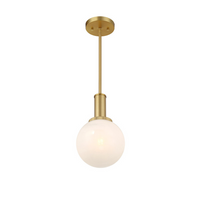 1-Light Strie Globe Pendant