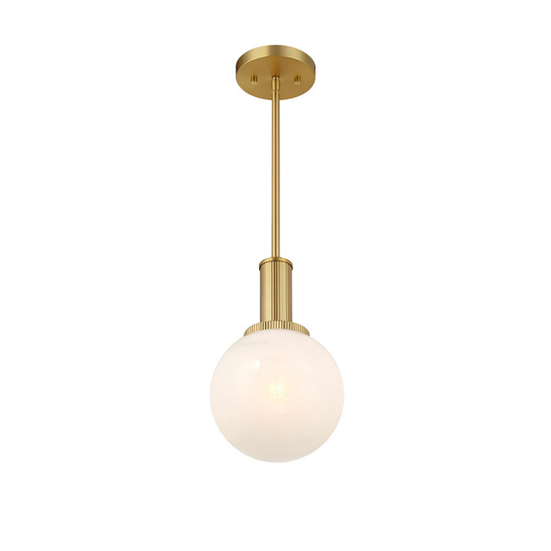1-Light Strie Globe Pendant