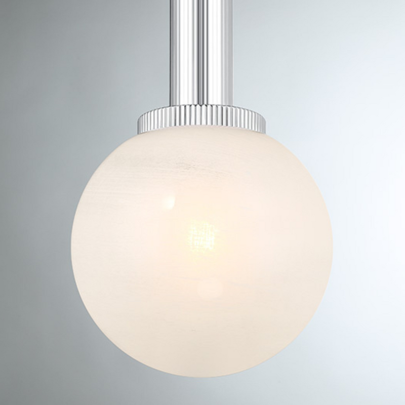 1-Light Strie Globe Pendant