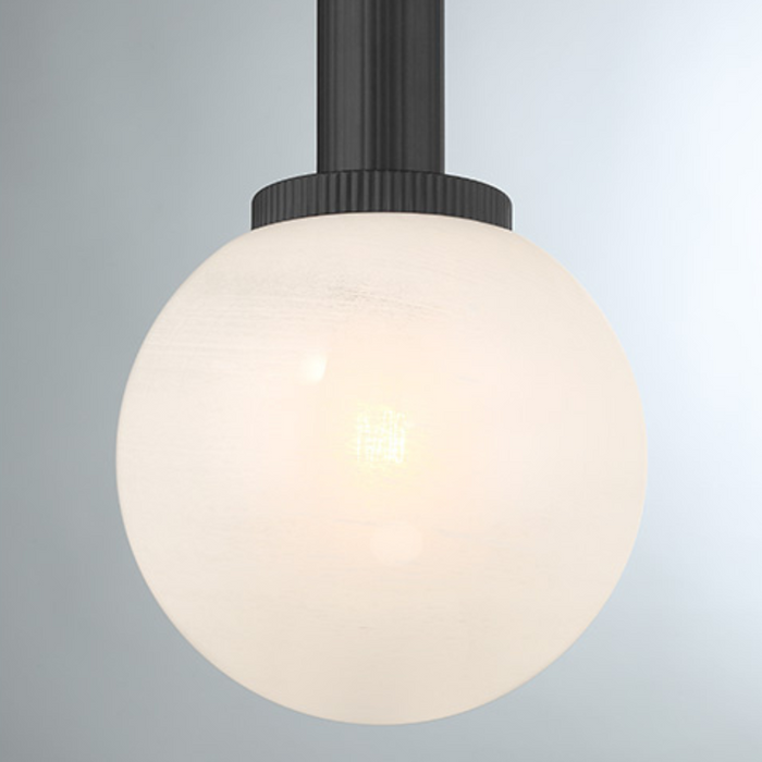 1-Light Strie Globe Pendant