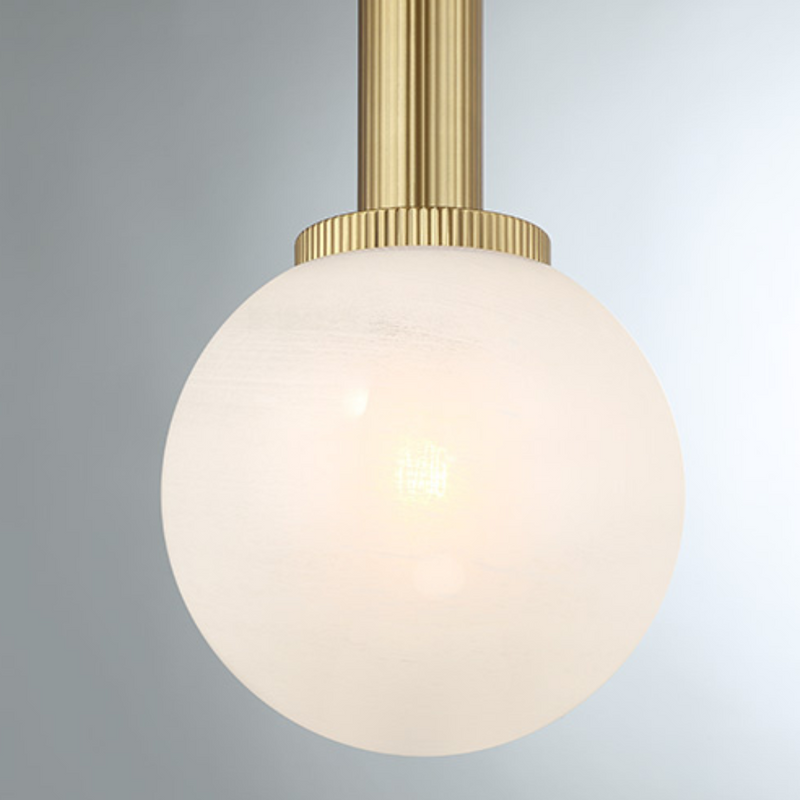 1-Light Strie Globe Pendant