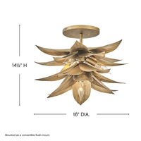 Agave Large Convertible Pendant