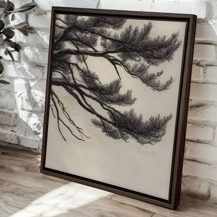 Windswept Pines Framed Print [30" x 30"]