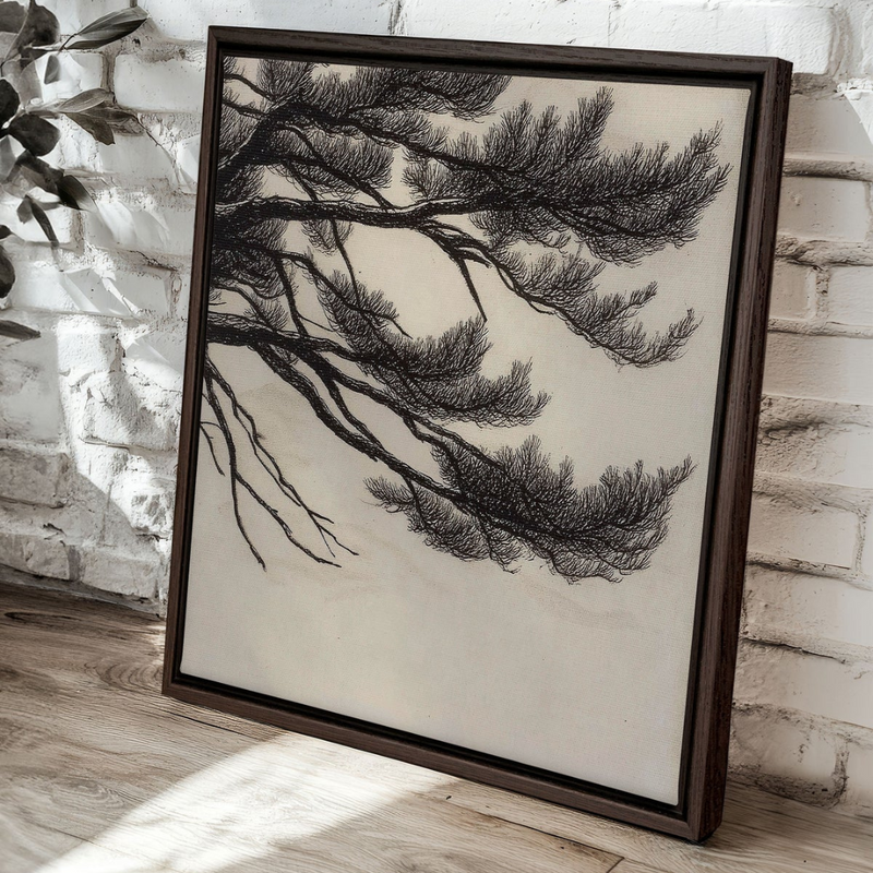 Windswept Pines Framed Print [30" x 30"]