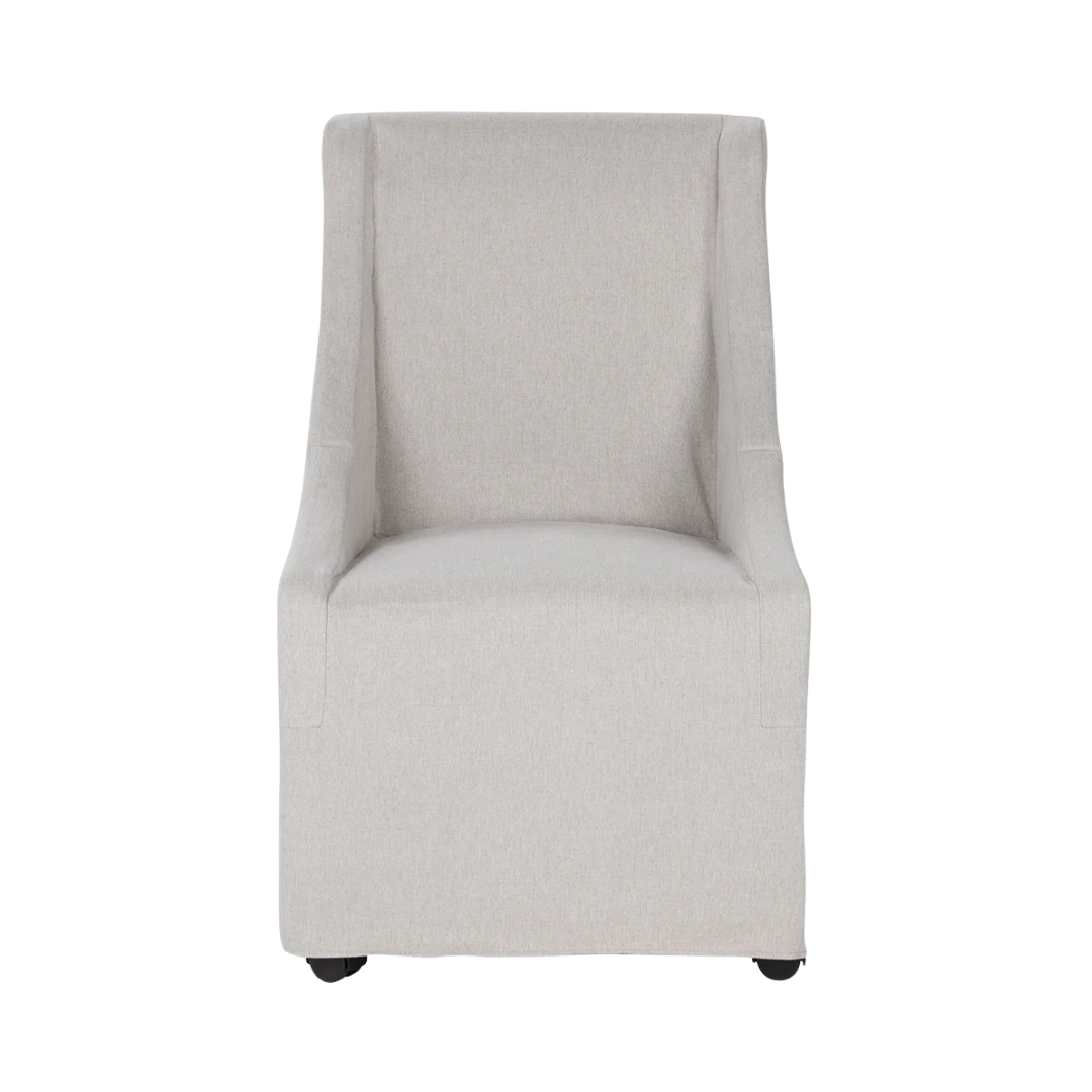 Wesson Upholstered Rolling Dining Chair