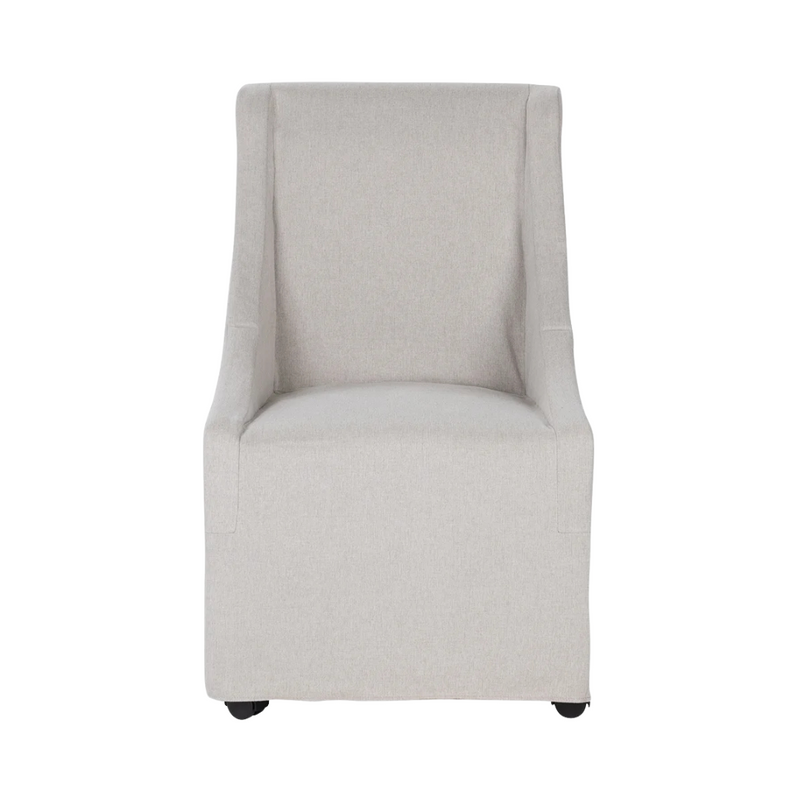 Wesson Upholstered Rolling Dining Chair