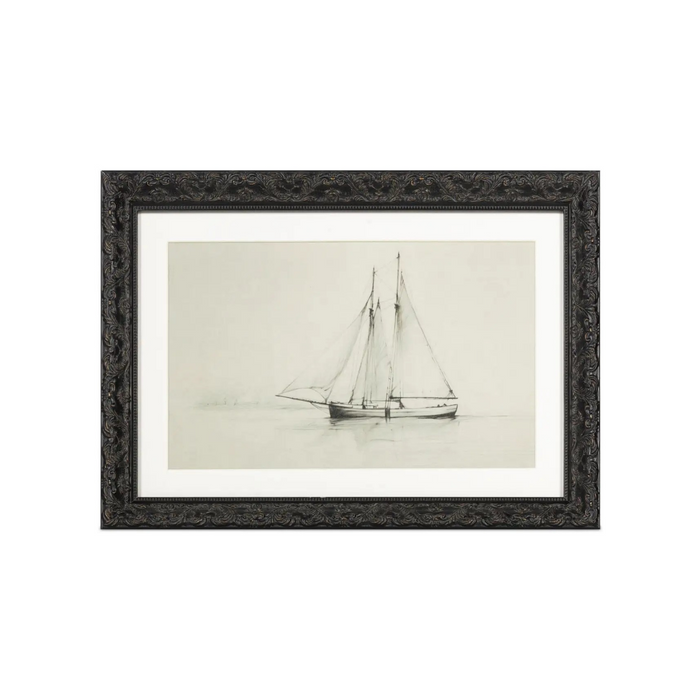 Headstay Framed Print in Glass [17"W x 12"H]