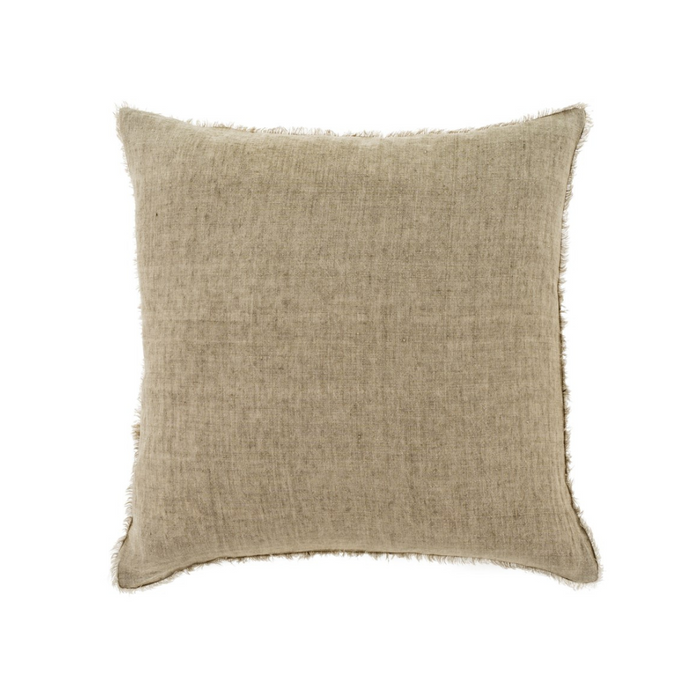 Lina Linen Pillow Almond - 24" x 24"