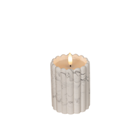 Marble Cement Column 3D Flame Candle