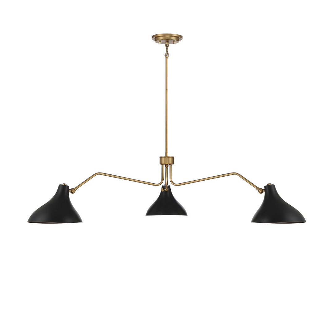 3-Light Angled Arm Pendant