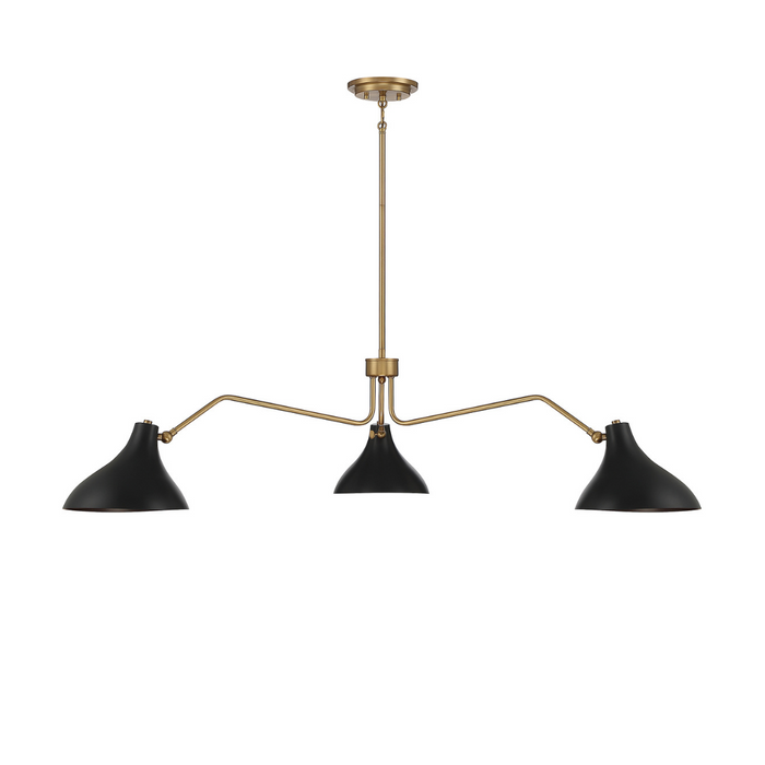 3-Light Angled Arm Pendant