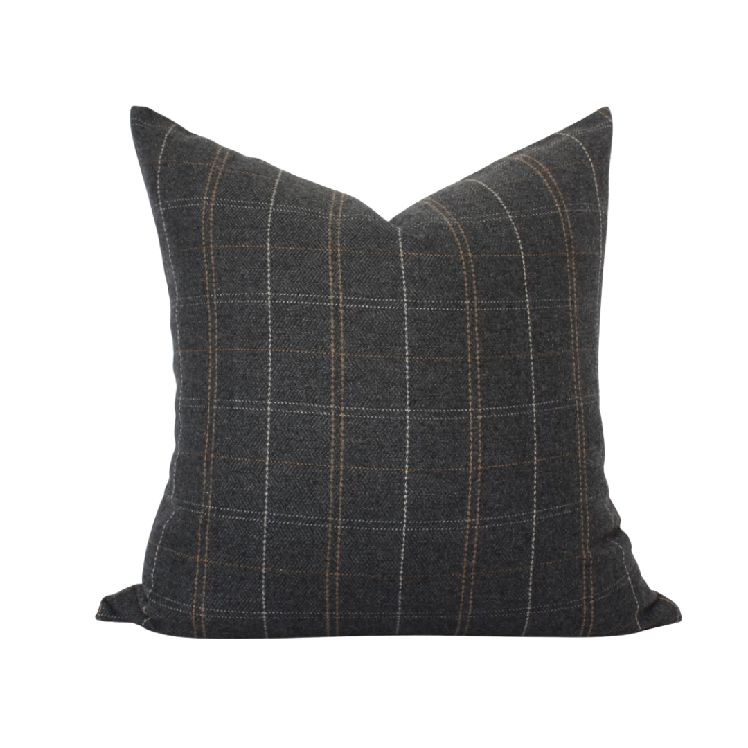 Glenton Dark Grey 20" Pillow Cover