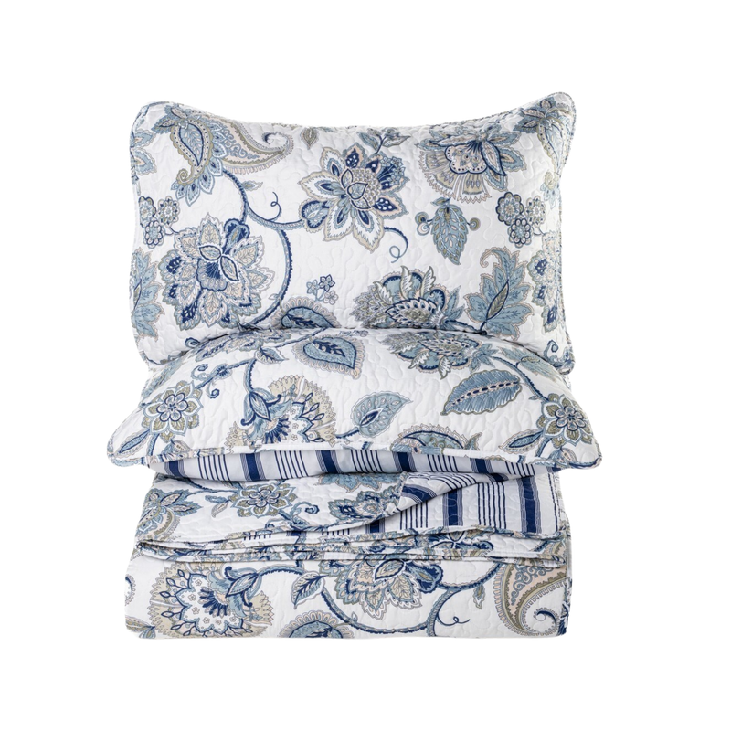 Paisley Reversible King Quilt Set