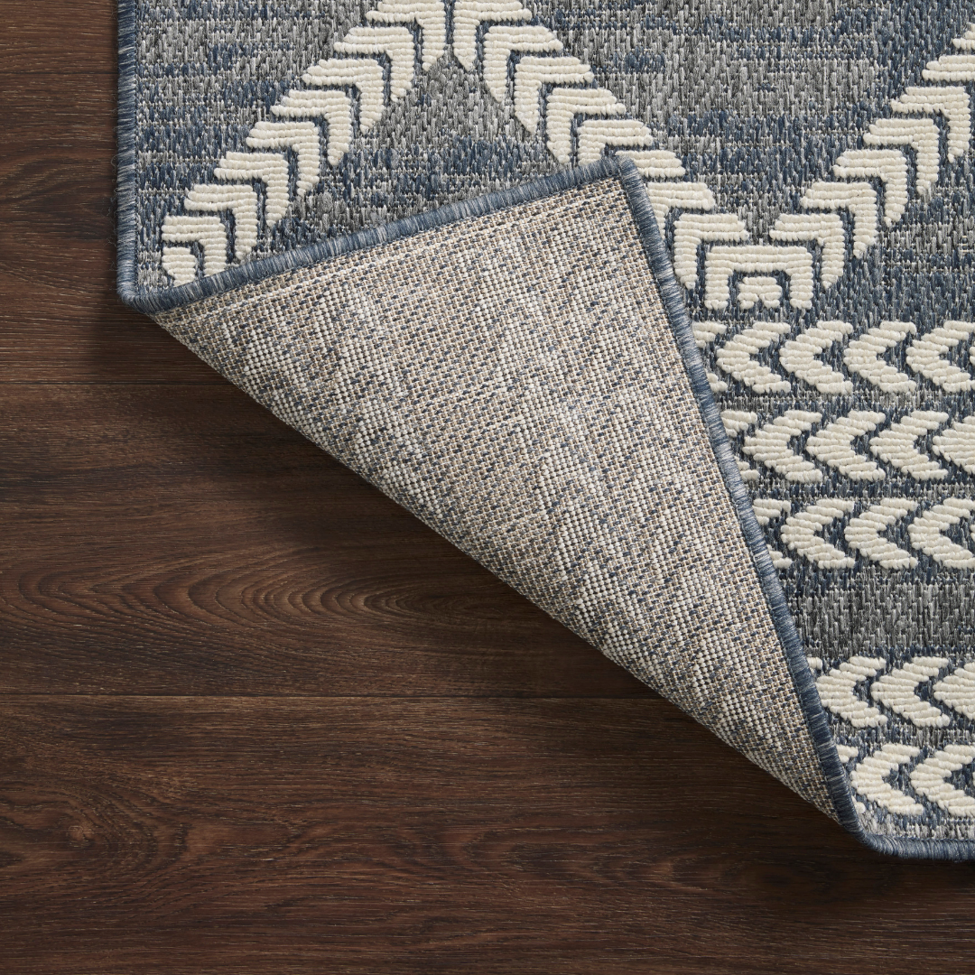 Rainier RAI-05 Denim / Ivory (Indoor/Outdoor Rug)