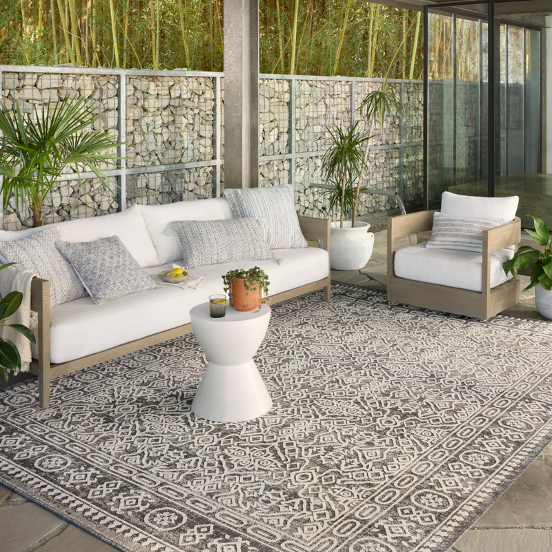 Rainier RAI-02 Pebble / Ivory (Indoor/Outdoor Rug)