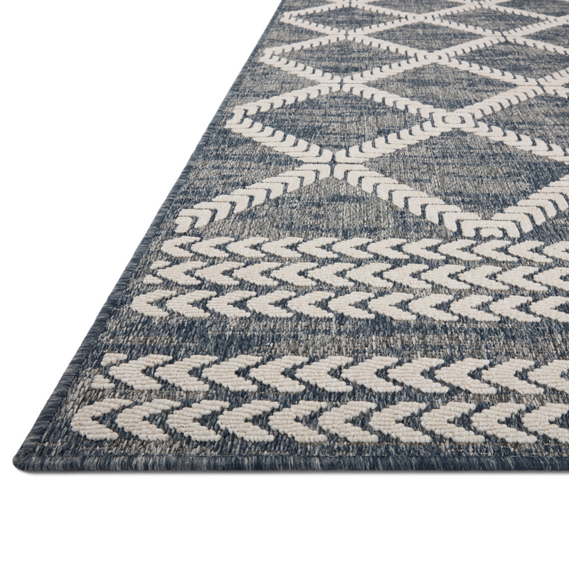 Rainier RAI-05 Denim / Ivory (Indoor/Outdoor Rug)