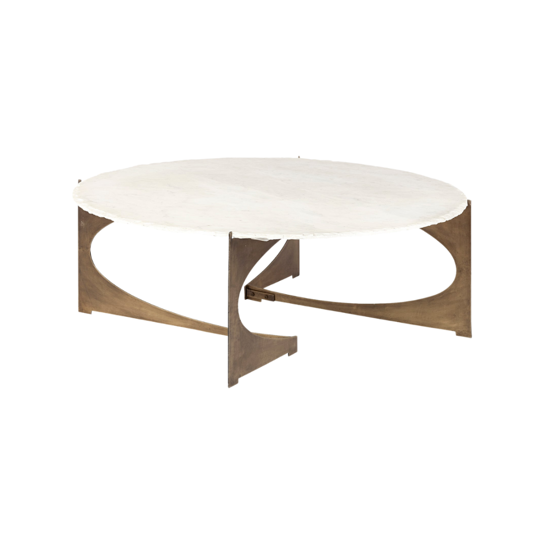Reinhold Round Marble Coffee Table