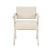 Topanga Cream Fabric Wrap Dining Chair