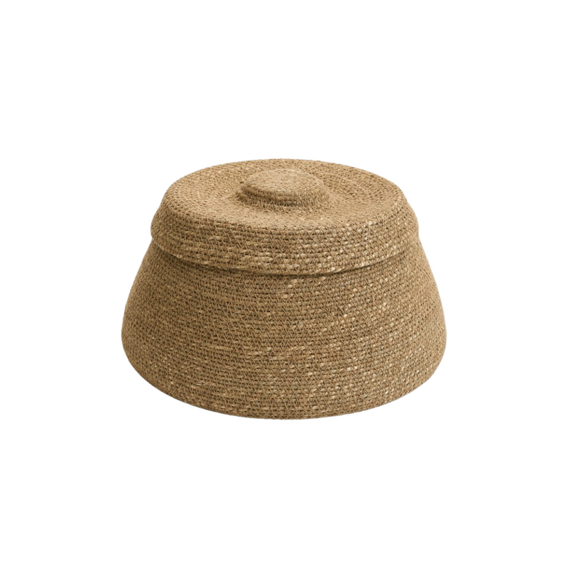 Small Seagrass Basket with Lid