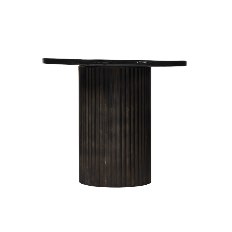 Roland End Table - Smoked Black Glass Top