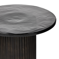 Roland End Table - Smoked Black Glass Top