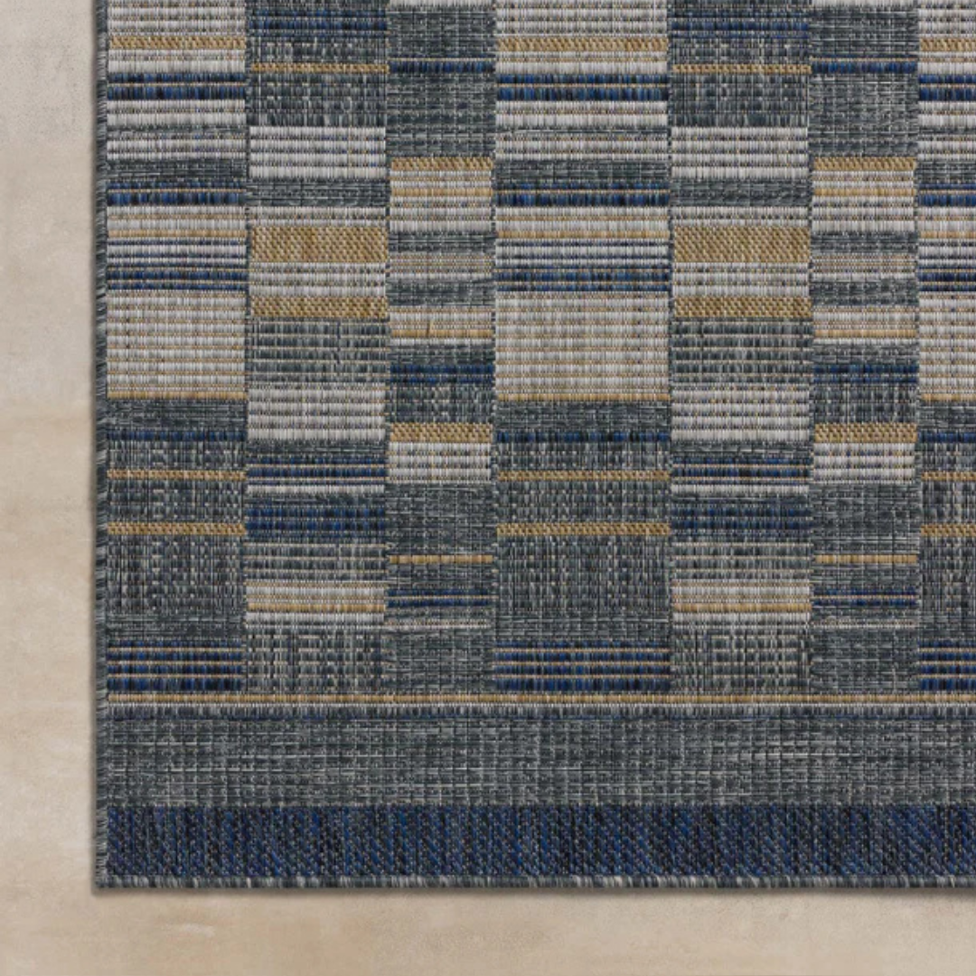 Birch BIR-04 Denim/Gold Rug [Indoor/Outdoor]