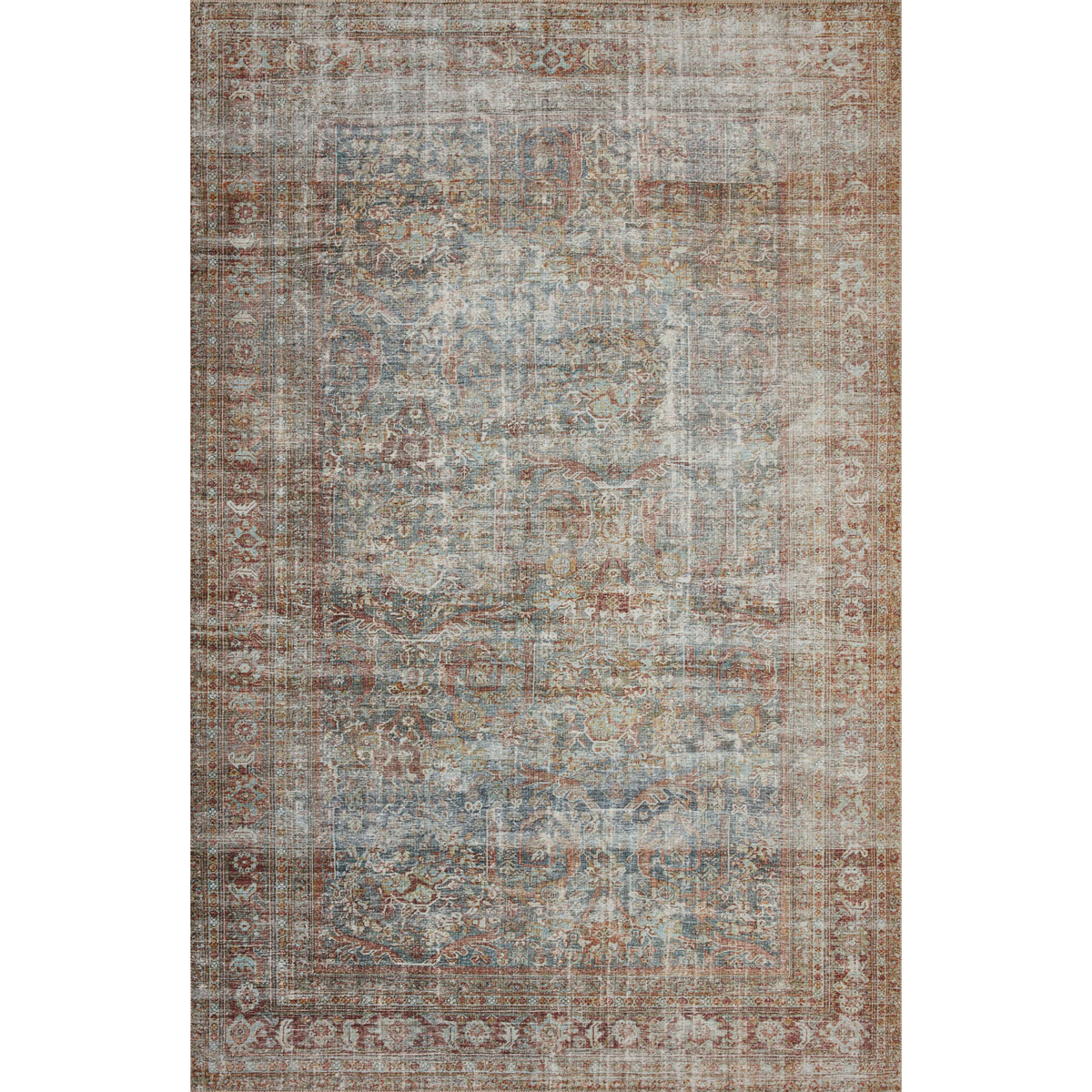 Jules JUL-05 (CJ) Rug [Lagoon/Brick]