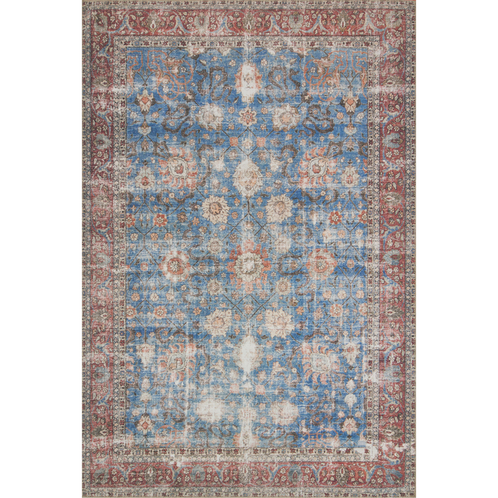 Loren LQ-01 Rug [Blue/Brick]