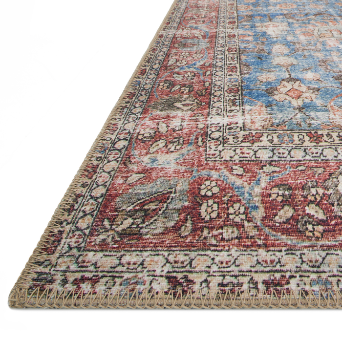 Loren LQ-01 Rug [Blue/Brick]