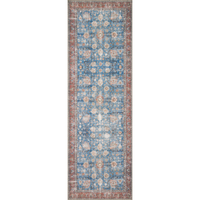 Loren LQ-01 Rug [Blue/Brick]
