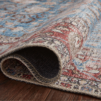 Loren LQ-01 Rug [Blue/Brick]