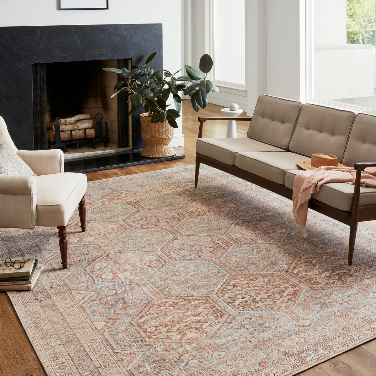 Jules JUL-04 (CJ) Tangerine/Mist Rug