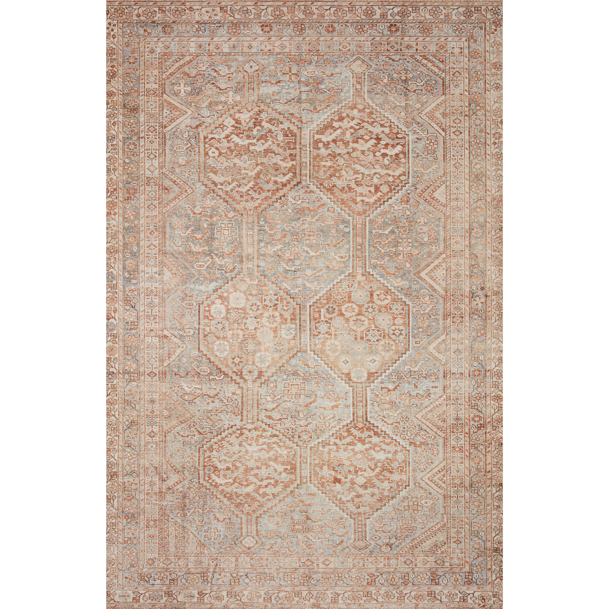 Jules JUL-04 (CJ) Tangerine/Mist Rug
