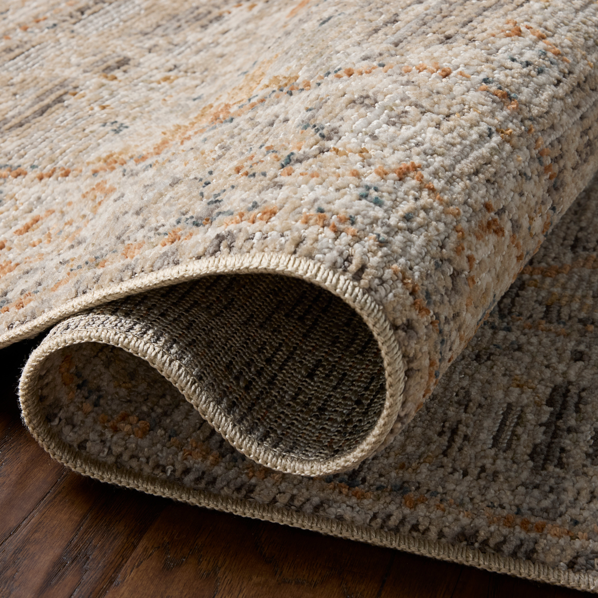 Milena MLE-05 Rug [Charcoal/Apricot]
