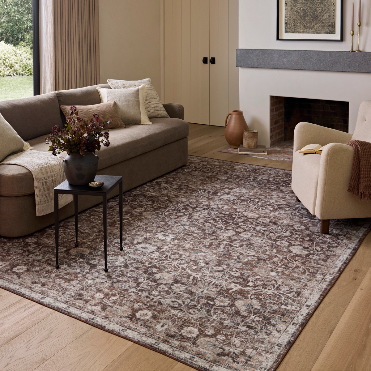 Josie (Amber Lewis × Loloi) JOS-02 Machine Washable Rug [Earth/Natural]