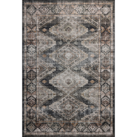 Josie (Amber Lewis × Loloi) JOS-04 Machine Washable Rug [Ink/Earth]