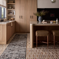 Josie (Amber Lewis × Loloi) JOS-04 Machine Washable Rug [Ink/Earth]