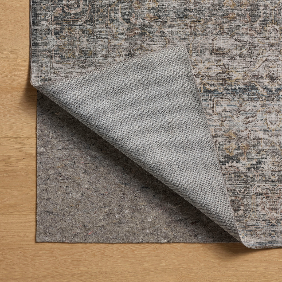 Josie (Amber Lewis × Loloi) JOS-05 Machine Washable Rug [Dove/Gold]