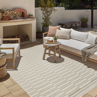 Malibu (Amber Lewis × Loloi) MAB-03 Indoor/Outdoor Rug [Ivory/Dove]