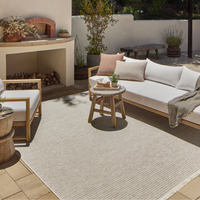 Malibu (Amber Lewis × Loloi) MAB-04 Indoor/Outdoor Rug [Ivory/Dove]
