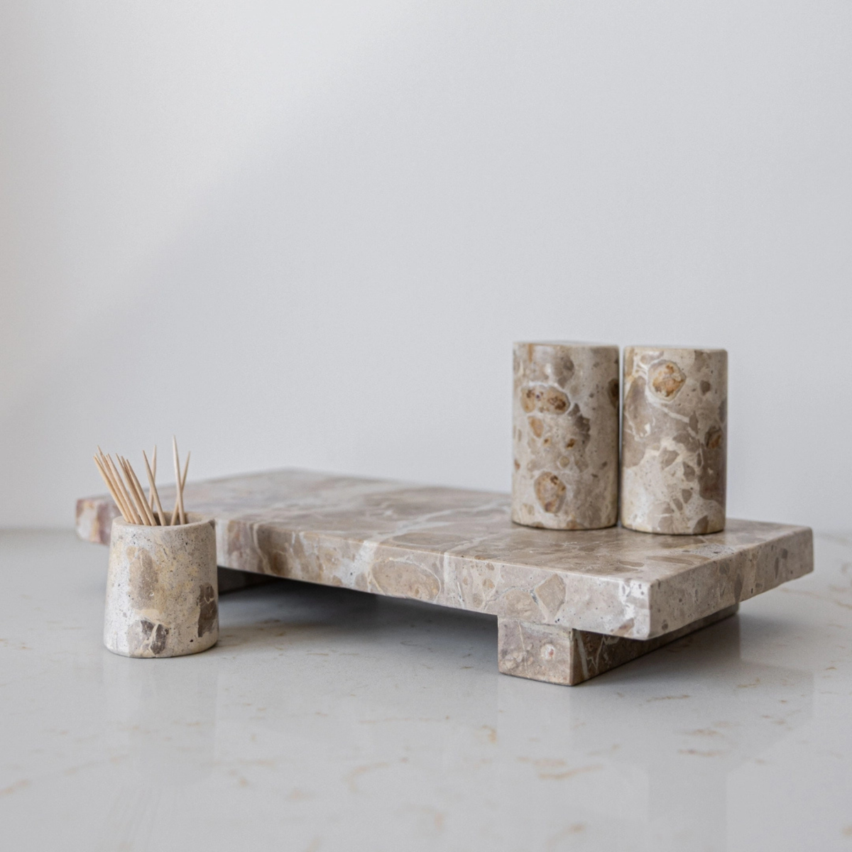 Chocolate Marble Toothpick Holder