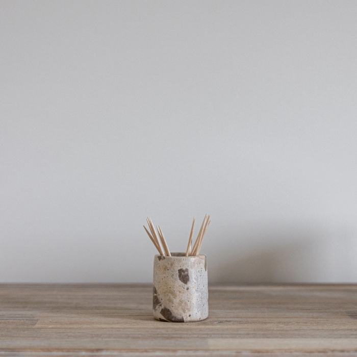 Chocolate Marble Toothpick Holder