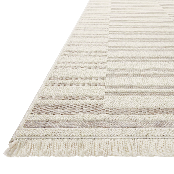 Malibu (Amber Lewis × Loloi) MAB-03 Indoor/Outdoor Rug [Ivory/Dove]