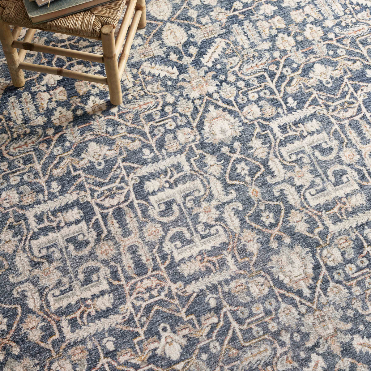 Zuma (Amber Lewis × Loloi) ZUM-02 Rug [Blue/Ivory]