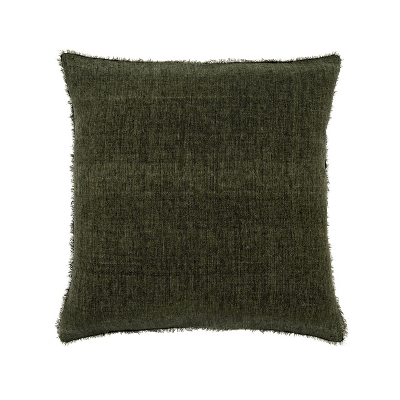 Lina Linen Pillow Avocado - 24" x 24"